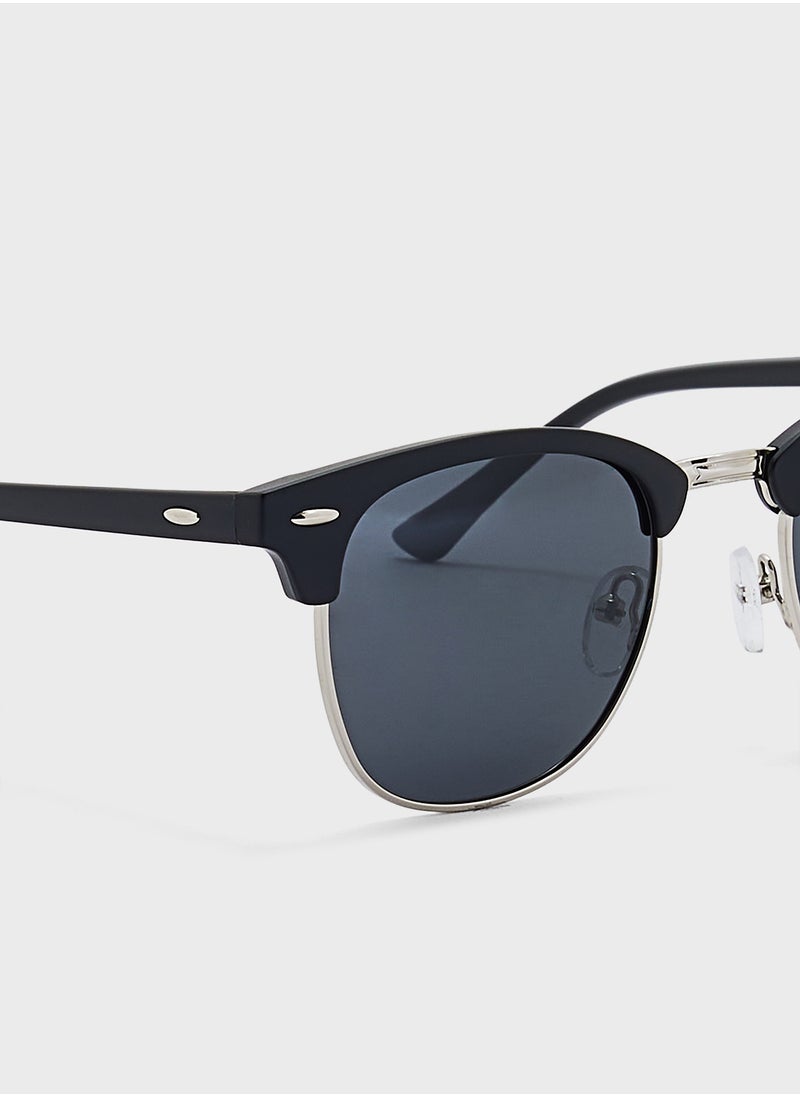 Robert Wood - Polarized Lens Classic Clubmaster Sunglasess - Image 1