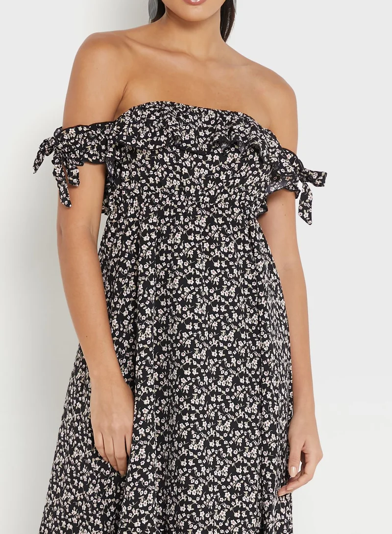 ELLA Off Shoulder Printed Dress