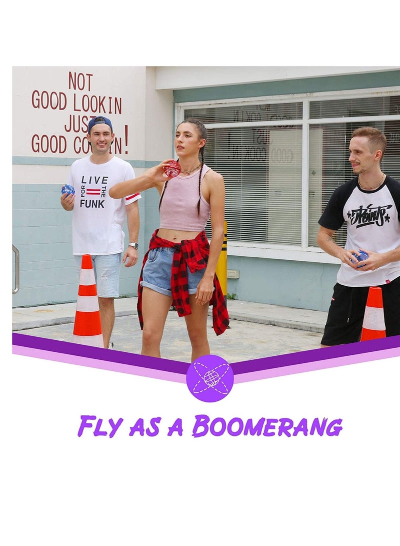 Safe for Kids Teens - Soaring Fly orb Flying Ball - RGB Lights - 360° Rotating - Spinner Drone Hovering Boomerang (Blue Ball) - Image 3