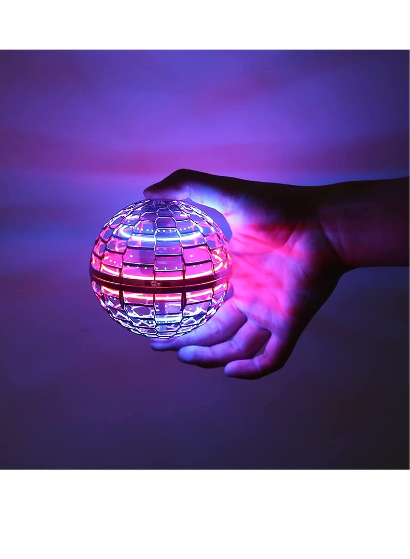 Safe for Kids Teens - Soaring Fly orb Flying Ball - RGB Lights - 360° Rotating - Spinner Drone Hovering Boomerang (Blue Ball) - Image 2