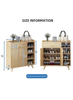 Favarey Floor Standing Shoe Cabinet Storage Cabinet Freestanding Storage Cabinet with Drawers Hallway Shoe Cabinet Storage Bedroom Home Office Sideboard Storage Cabinet  - Image 2