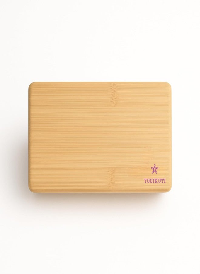 YOGIKUTI Iyengar Yoga Bamboo Block for Balance & Stability | Premium Wooden Yoga Block for Stretching, Alignment, Support in Yoga, Pilates & Home Practice - Image 5