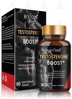 BIYODE Testosterone booster for men   Supplement For Men Boost Energy Increase Stamina  Enhance Vitality And Performance Daily Workout Supplements for Men 60 Pills  - Image 1