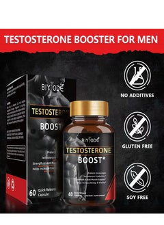 BIYODE Testosterone booster for men   Supplement For Men Boost Energy Increase Stamina  Enhance Vitality And Performance Daily Workout Supplements for Men 60 Pills  - Image 2