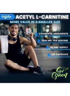 agobi Acetyl Lcarnitine & Alpha Lipoic Acid Complex 1500Mg Supplement For Brain Health Memory Focus & Mood Support 120 Vegan Capsules For 2 Month Supply Glutenfree Nongmo  - Image 5