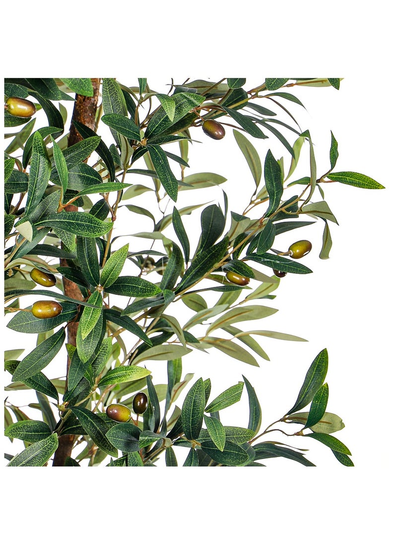 Yatai - YATAI Artificial Faux Olive Tree About 2.4 Meters High – Artificial Tree Outdoor With Plastic Pot – Plants For Home Indoor – Fake Plants For Balcony – Artificial Plants Outdoor - Image 1