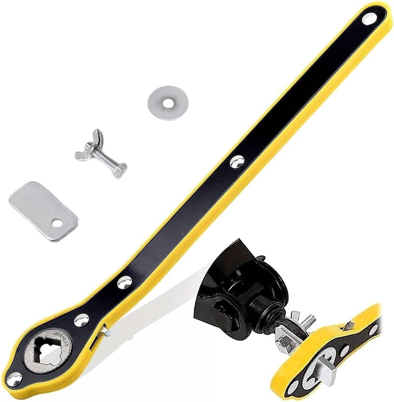 Original Universal Car Jack Ratchet Wrench 360 forward and reverse knob Labor-Saving design Scissor Jack Lift Speed Handle Tool Jack Lug Handle Tool (car jack wrench Yellow) - Image 1