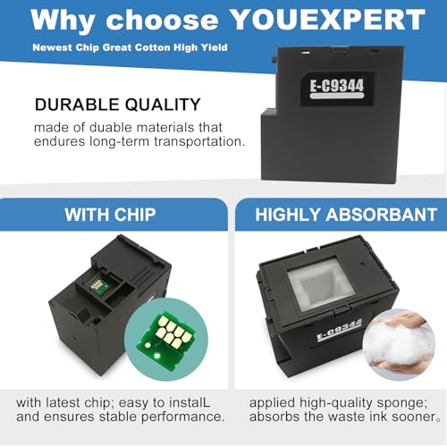 YOUEXPERT C9344 Ink Maintenance Box Compatible with Expression Home XP-4100 XP-4105, Workforce WF-2830 WF-2850 All-in-One Printer (1 Pack) - Image 3