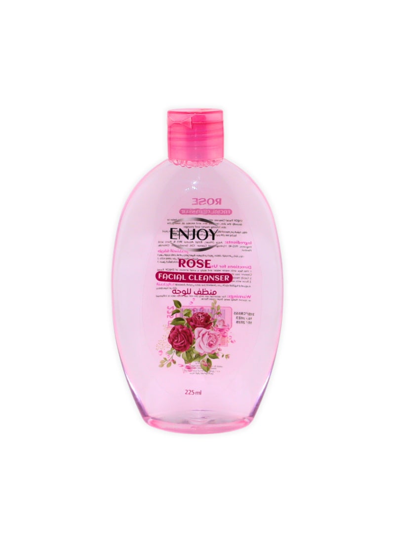 ENJOY Rose Facial Cleanser 225ml – Deep Cleansing & Hydrating | Removes Dirt, Oil & Makeup | Soothing & Antibacterial