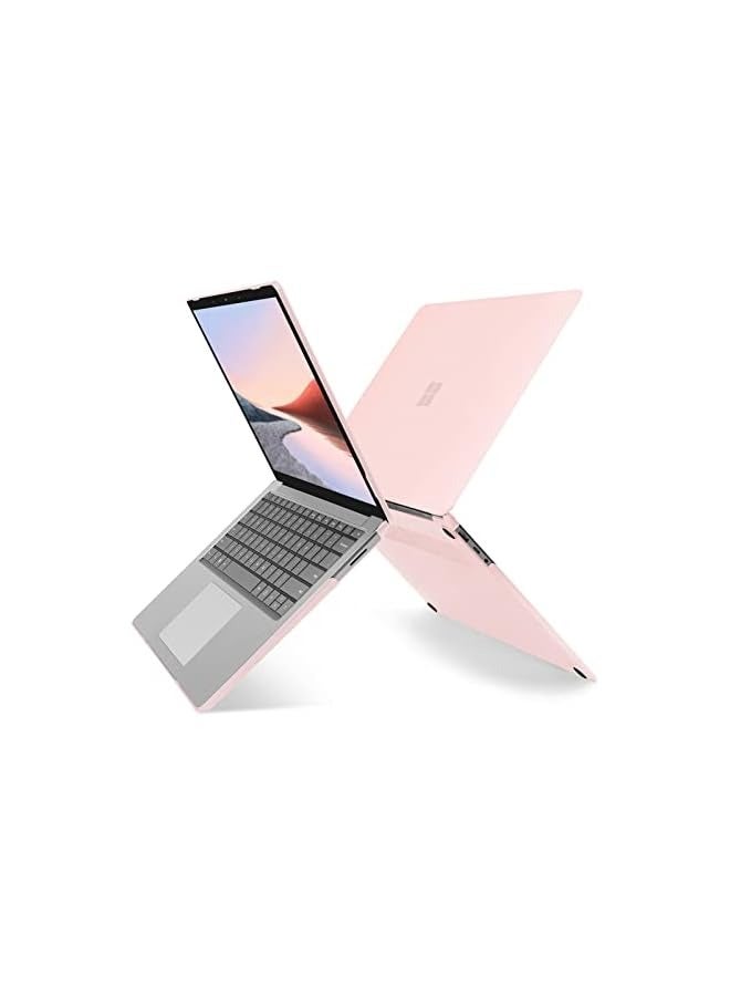 موسيسو حافظة متوافقة مع جهاز Surface Laptop 5/4/3 مقاس 13.5 بوصة إصدار 2022 2021 2019 مع لوحة مفاتيح معدنية (الطرازات: 1951 و1868)، غطاء صلب بلاستيكي واقٍ وغطاء لوحة مفاتيح وواقي شاشة، وردي طباشيري - Image 4