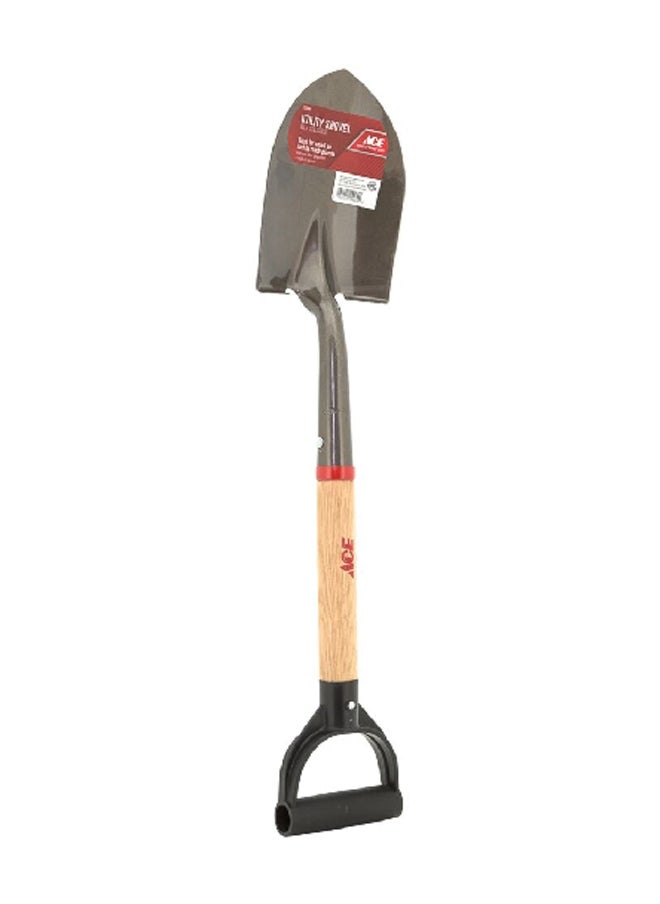 ACE Wooden Handle Steel Blade Utility Shovel Multicolour 14.16 cm TR-BY 