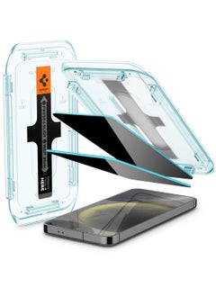 GLAStR EZ Fit PRIVACY for Samsung Galaxy S24 PLUS Privacy Screen Protector [2 PACK] Tempered Glass with Easy Install Tray