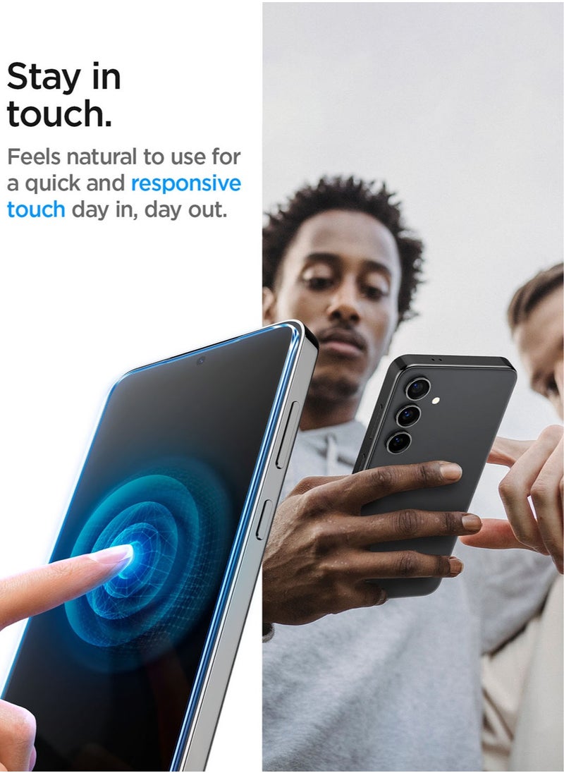 Spigen - GLAStR EZ Fit PRIVACY for Samsung Galaxy S24 PLUS Privacy Screen Protector [2 PACK] Tempered Glass with Easy Install Tray - Image 1