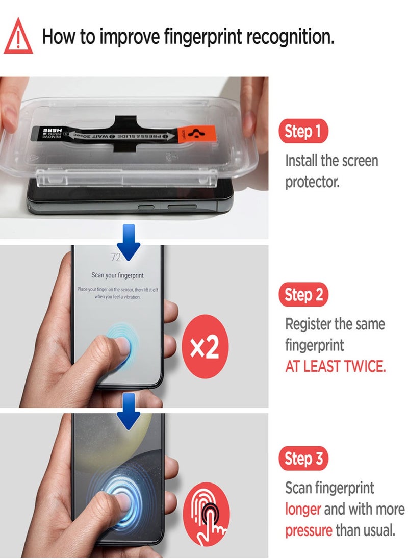 Spigen - GLAStR EZ Fit PRIVACY for Samsung Galaxy S24 PLUS Privacy Screen Protector [2 PACK] Tempered Glass with Easy Install Tray - Image 1