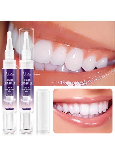 Teeth Whitening Pen - Purple Corrector, Lightens, Removes Stain, Safe on Toothpaste, Improves the Appearance of Teeth, Enjoy the Most Beautiful Smile Motivation