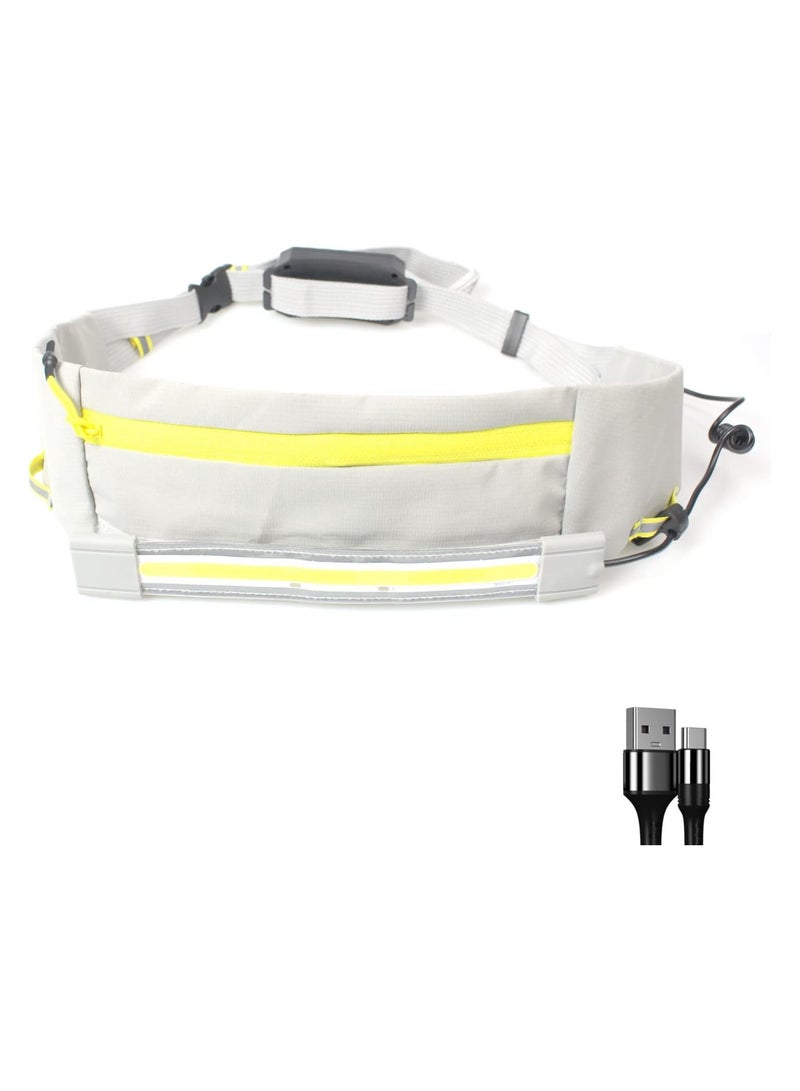 SOLARAE LED Running light, Sport Belt with Light, Waterproof Running Pocket for Phone, Keys, and Wallet, Hands-Free Lighting Gear Waist Pack Bag, for Hiking Cycling Workout, for Nighttime Outdoor Activities - Image 1