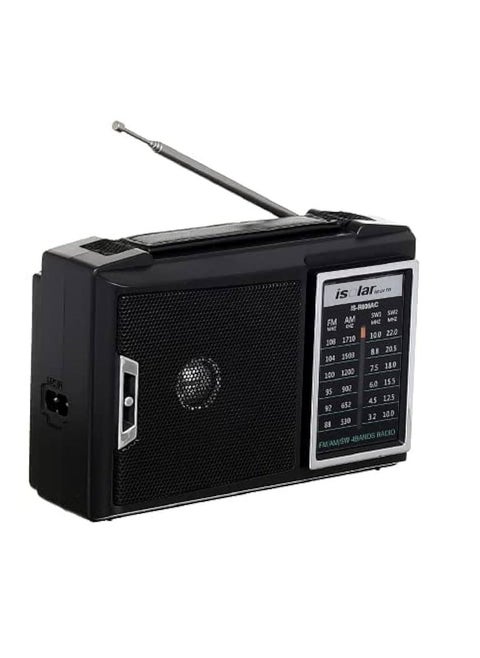 جهاز استقبال محمول متعدد الترددات IS-R806AC قابل لاعادة الشحن وبثلاث موجات اف ام/ايه ام/ اس دبليو، راديو منزلي ستيريو مع مكبر صوت يعمل بالبلوتوث