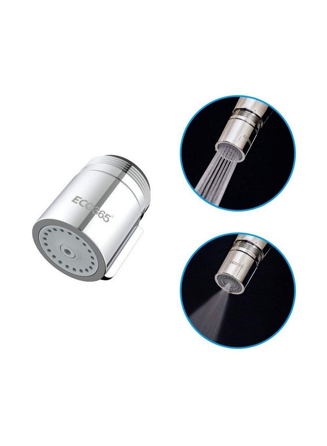 ECO365 Dual Flow X22 Kitchen Tap Aerator with Inner(24mm) & Outer(22mm) Threads (Pack of 1) | Saves upto 60% Water with Alter Flow Style (Foam/Shower) Tap Extender| Easy to Maintain & Do it Yourself
