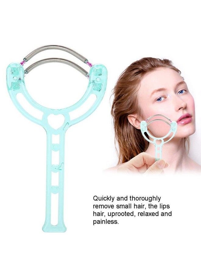 TMISHION - Facial Hair Remover Effective Epilator Portable Face Lips Hair Removal Plastic Spring Device Beauty Tool For Women & Men Hair Removal Spring Threading Epilator Face Facial Hair Removal Stick (Green) - Image 1