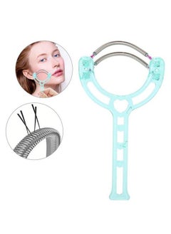 Facial Hair Remover Effective Epilator Portable Face Lips Hair Removal Plastic Spring Device Beauty Tool For Women & Men Hair Removal Spring Threading Epilator Face Facial Hair Removal Stick (Green)