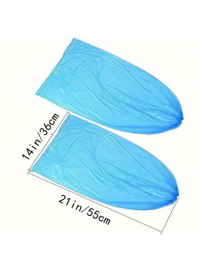 20 Pairs Blue Disposable Shoe Covers Non Slip Waterproof Boot Protectors for Rainy Days - Image 3