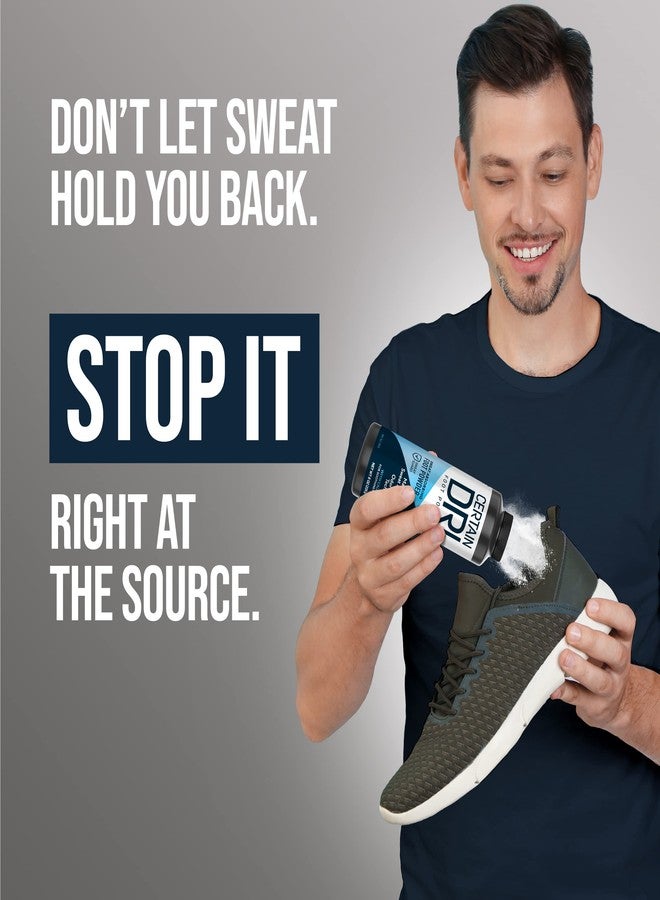 بودرة قدم سيرتين دراي للرجال والنساء - خالية من التلك، امتصاص فائق للعرق والتحكم في الرائحة - تركيبة مضادة للاحتكاك غنية بالكالامين - لطيفة على البشرة الحساسة - مزيل لرائحة الأحذية - 227 غرام - Image 3