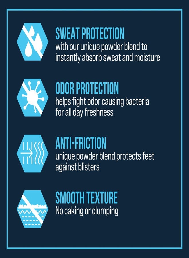 بودرة قدم سيرتين دراي للرجال والنساء - خالية من التلك، امتصاص فائق للعرق والتحكم في الرائحة - تركيبة مضادة للاحتكاك غنية بالكالامين - لطيفة على البشرة الحساسة - مزيل لرائحة الأحذية - 227 غرام - Image 2
