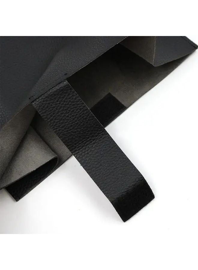 أسود 2 قطعة مجموعة صناديق المناديل المربعة مع غطاء، منظم تخزين بلاستيكي متين لديكور المنزل - Image 4