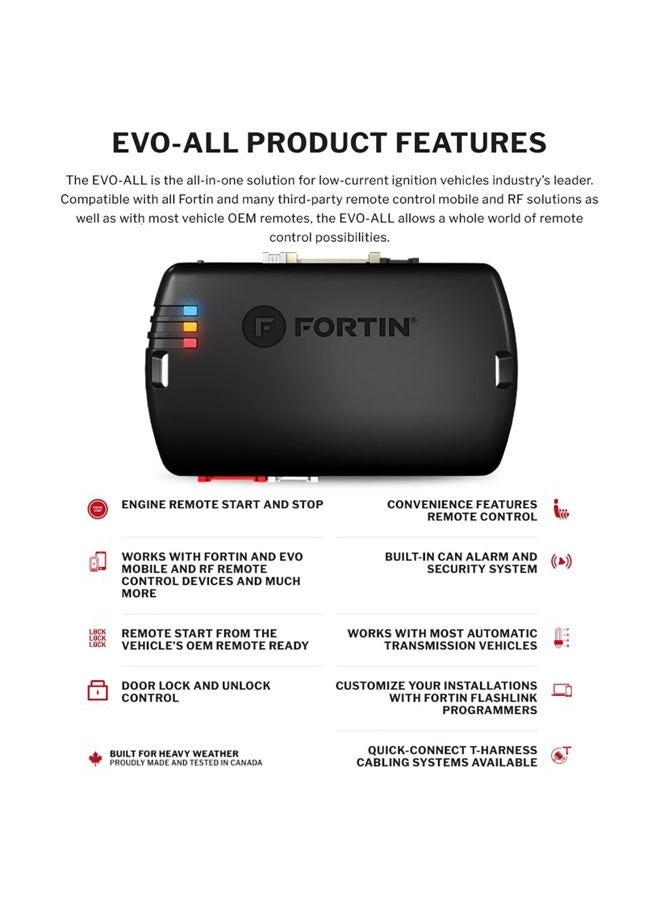 Fortin نظام بدء تشغيل السيارة عن بُعد EVO-FORT1 المستقل للسيارات فورد بمفتاح معدني دائري IKT - Image 3