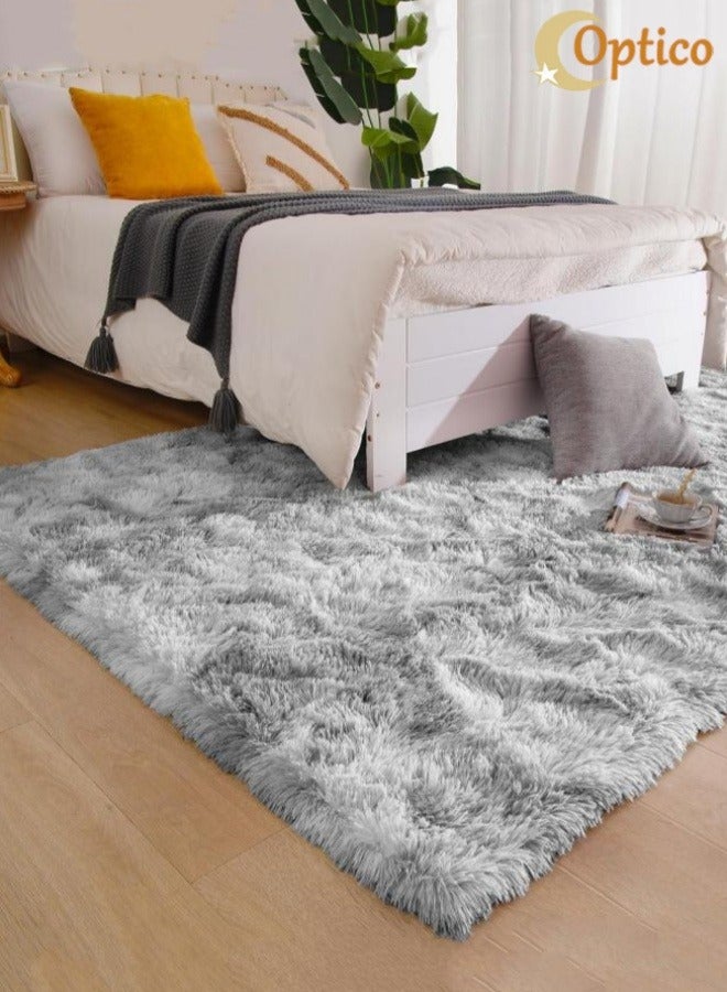 أوبتيكو سجاد مساحة كبيرة، 120 × 160 سم سجادة أرضية داخلية ناعمة مفروشة ناعمة للغاية ومزخرفة ومصممة بساط أرضي ناعم، سجادة داخلية ناعمة للغاية ومزخرفة ومزينة بقطيفة غير قابلة للانزلاق - Image 1