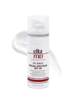 Elta MD UV Daily Broad Spectrum SPF40 Moisturizing Facial Sunscreen, Sheer and Lightweight, VA/UVB Protection Sunblock Cream, Calms Sensitive Skin and Acne Prone Skin, Can Easily Be Worn Alone Or Under Makeup, 48ml  - Image 1