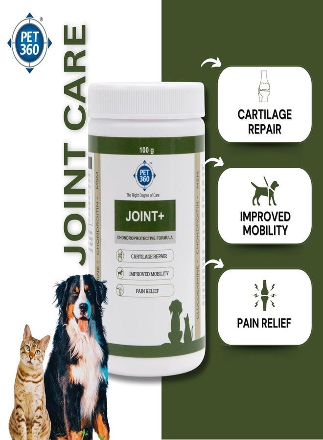 PET360 Joint+ Chondroprotective Formula | Hip, Joints, Cartilage Supplement for Dogs & Cats for Improved Mobility & Pain Relief with Glucosamine, Chondroitin, MSM | Suitable for All Breeds - 300 gm - Image 4