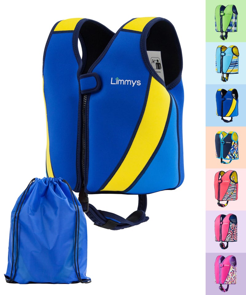 Limmys Premium Toddler Swim Vest - Toddler floaties, and Buoyancy Swimming Aid - Modern Design Swimming Vest for Boys, Girls and Babies - Drawstring Bag Included - Image 1