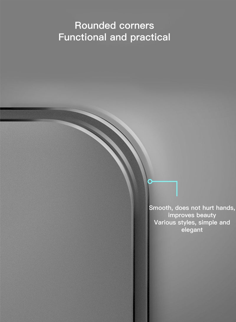 Modern Wall-Mounted LED Full-Length Mirror With Lights Smart Touch Warm LED Light Full Body Vanity Mirror Cosmetic Mirror For Living Room Bedroom Corridor