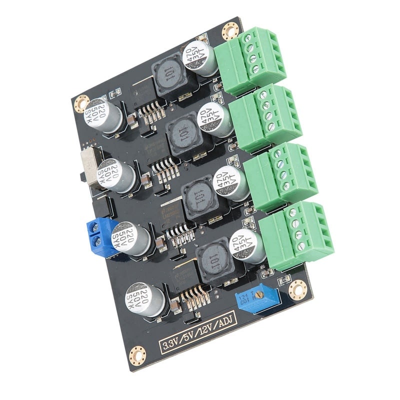 Multi-Channel Switching Power Supply Module DC 5-40V Input 4-Way Multi-Output - LM2596 Chip Stable Voltage Adjustable Voltage Output Converter With Overcurrent Protection for Electronic Circuit Projec - Image 4