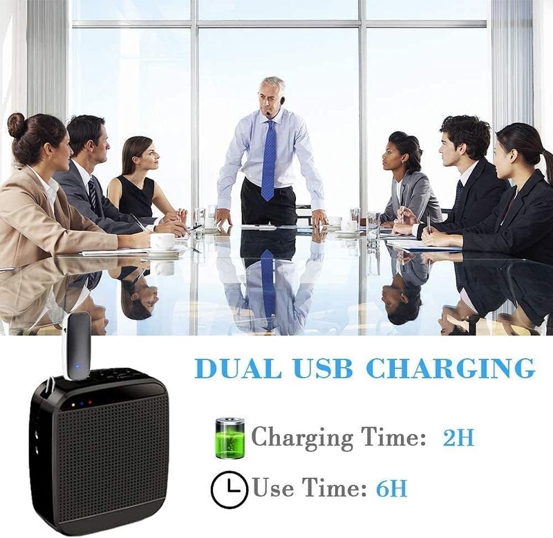 MAKINGTEC Wireless Microphone Headset, UHF Wireless Mic Headset and Handheld 2 in 1, 165 ft Range for Voice Amplifier, Stage Speakers Teacher Tour Guides Fitness Instructor - Image 2