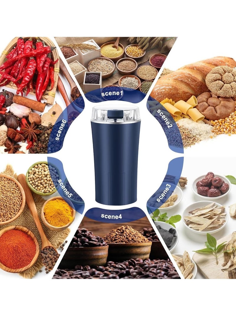 TIGER Electric Coffee Grinder 300W, Multifunctional Espresso Bean and Spice Grinder with Stainless Steel Blades for Coffee Beans, Spices, Herbs, Nuts – Powerful, Durable & Efficient for Home Use, Easy to Clean, Ideal for Freshly Ground Coffee and Spice Blends  - Image 4
