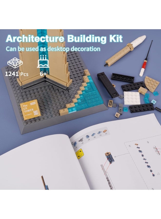 REZZOSS CN Tower World Landmark Building Set Blocks Bricks Architecture Building Kit,Office Home Décor, STEM puzzle Toy for Adults (424 PCS) - Image 4