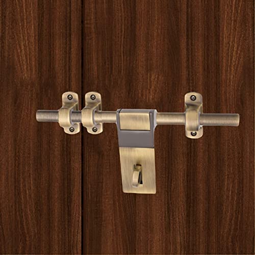 Atom 12 Inch Zinc Aldrop | Fancy Aldrop for Door Fittings Kit, Door Accessories | Brass Antique Finish (WZA005) - Image 1