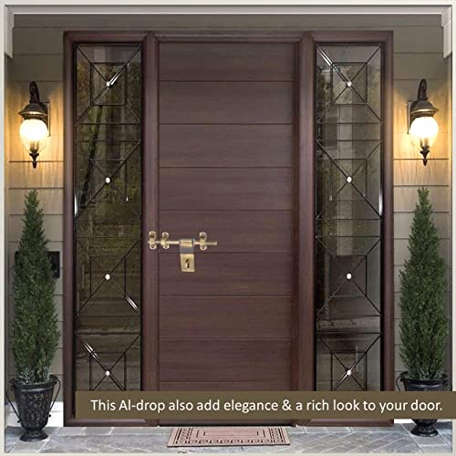 Atom 12 Inch Zinc Aldrop | Fancy Aldrop for Door Fittings Kit, Door Accessories | Brass Antique Finish (WZA005) - Image 4