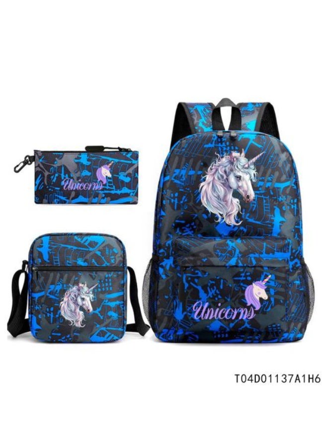 Anime element backpack three-piece set, exquisite design, powerful storage to meet the needs - 901 - Image 1