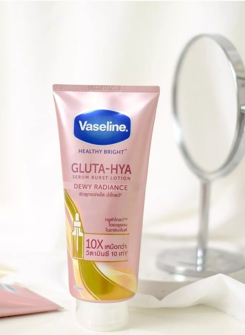 فازلين صحي مشرق جلوتا هيا سيروم بورست لوشن ديوي راديانس 300 مل - Image 2