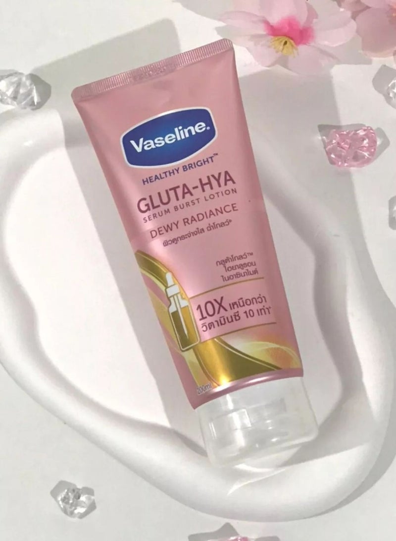 فازلين صحي مشرق جلوتا هيا سيروم بورست لوشن ديوي راديانس 300 مل - Image 3