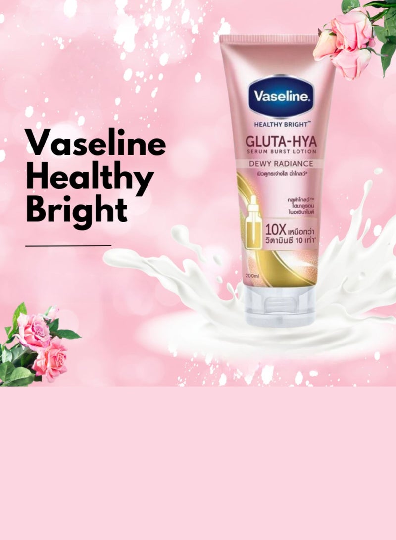 فازلين صحي مشرق جلوتا هيا سيروم بورست لوشن ديوي راديانس 300 مل - Image 5