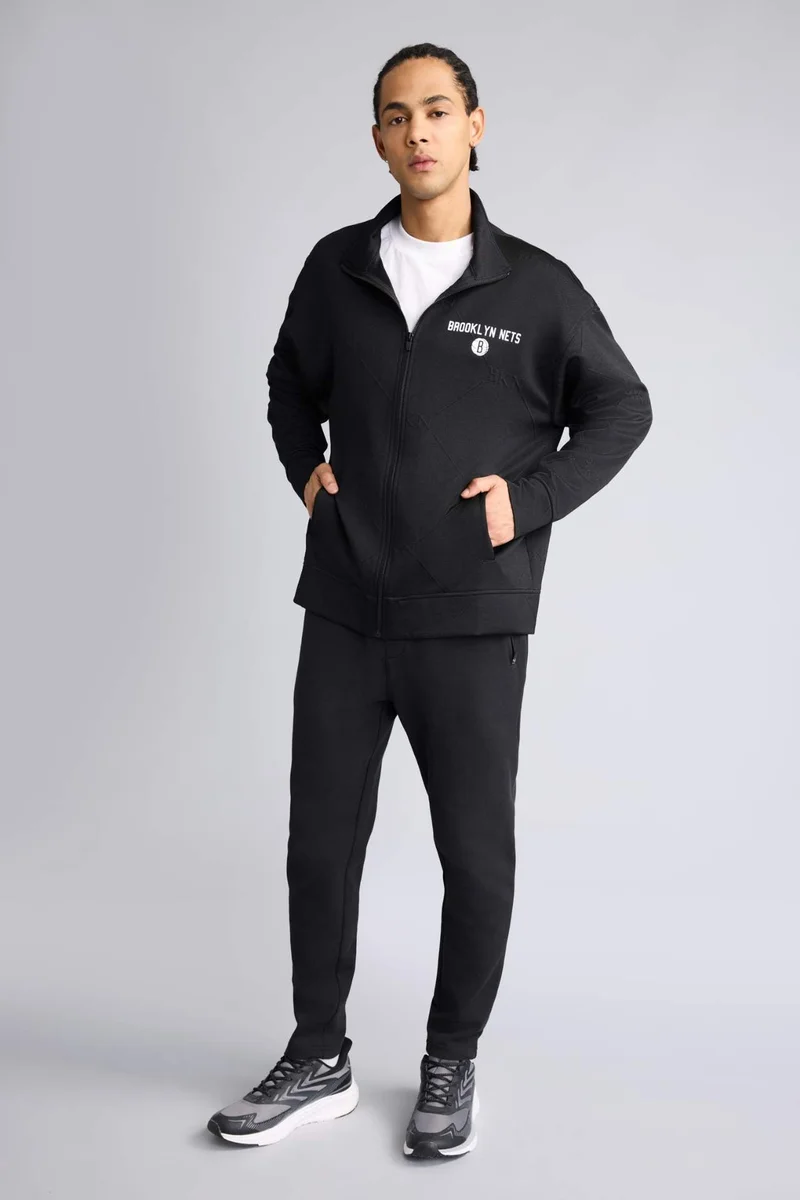 DeFacto Oversize Fit Brooklyn Nets Licensed Cardigan