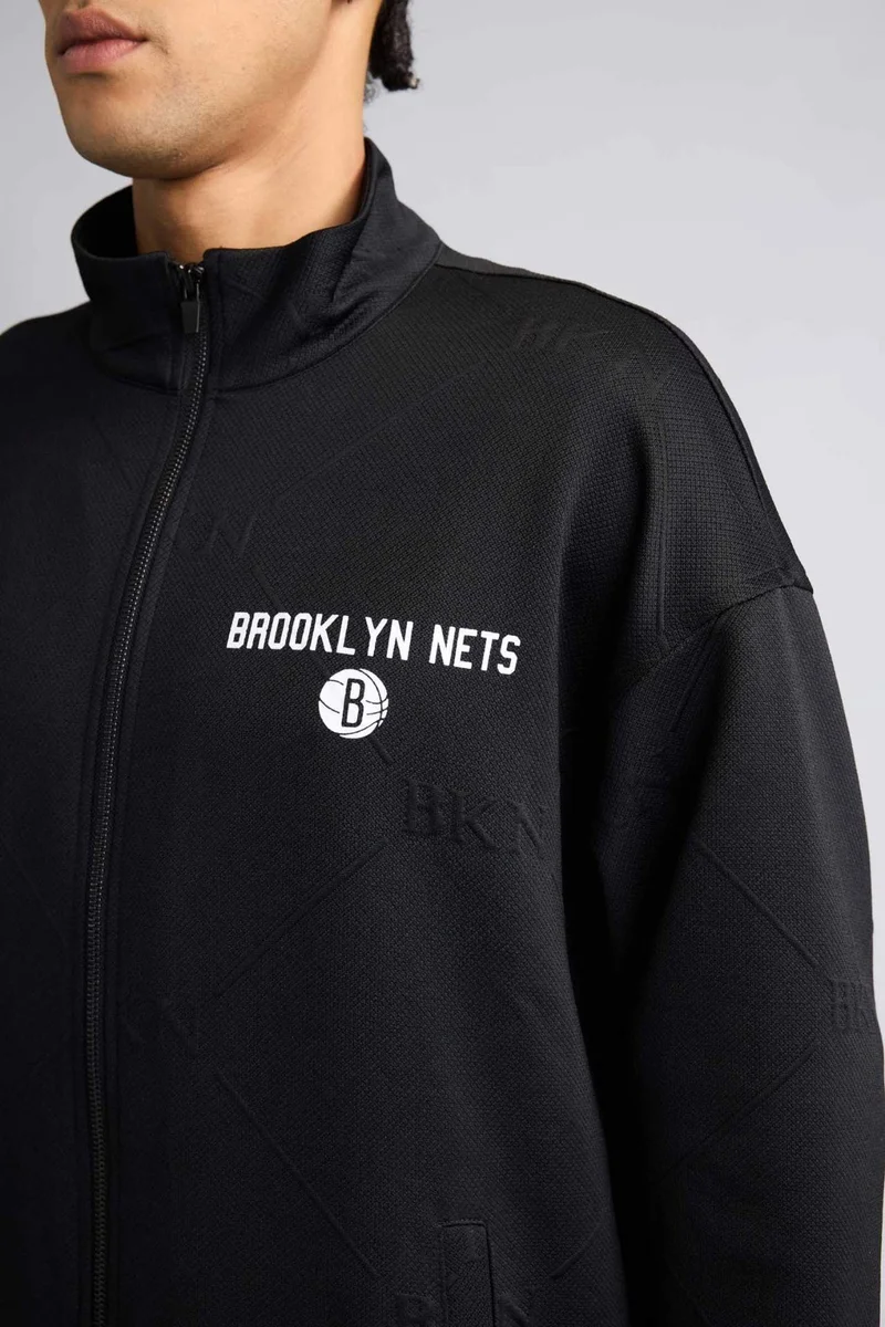 Defacto  Oversize Fit Brooklyn Nets Licensed Cardigan for Men | Best Price UAE