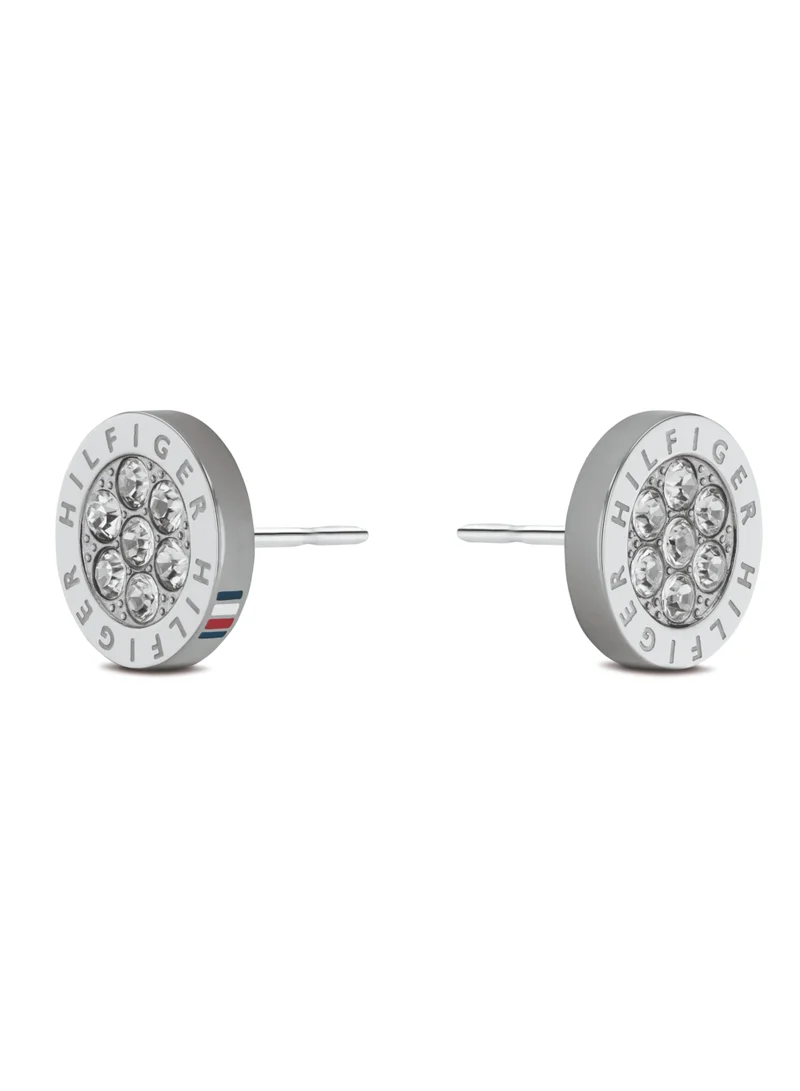تومي هيلفيغر Tommy Hilfiger Women's Silver Stud Earrings - 2780565