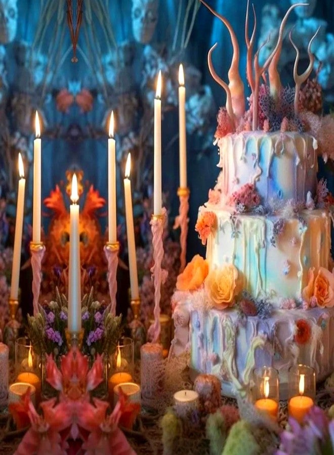 NIKY شموع نيكي المدببة مقاس 10 بوصات لعيد الميلاد، مجموعة من 12 شمعدانًا غير معطر لا يسيل - تدوم 8 ساعات من الاحتراق لتزيين المنزل وحفلات الزفاف والحفلات والمناسبات الخاصة (لون عاجي) - Image 3