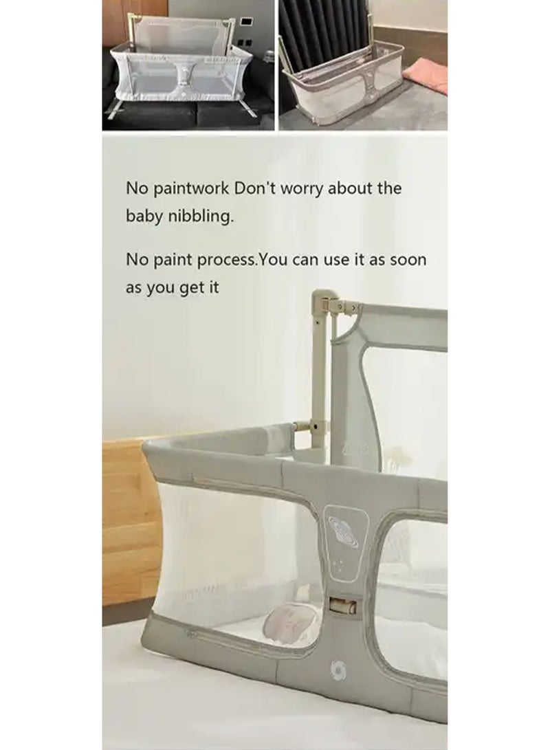 LIMOS Baby Bedside Sleeper 3 in 1 Folding Portable Crib breathable and visible mesh window aluminum alloy - Image 4