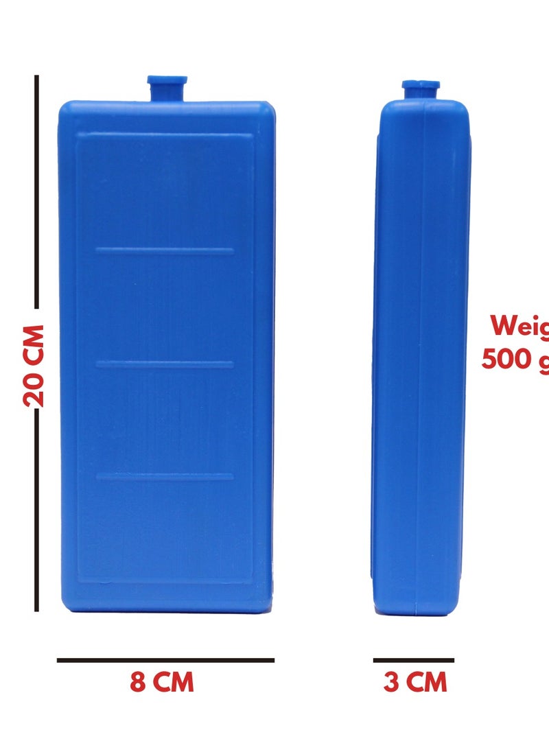 Generic - 5 Pieces Ice Packs for Cooler Long Lasting Reusable Freezer Packs for Lunch Box, Lunch Bag, Cooler Bag for Work, School, Picnic, Camping, Fishing and More, Keep Beverages Foods Cold & Fresh - Image 1